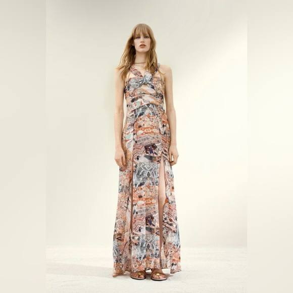 H&M Dresses & Skirts - H&M Studio Collection 
RESORT DRAPED PATTERNED STRAPPY DRESS SIZE XL
